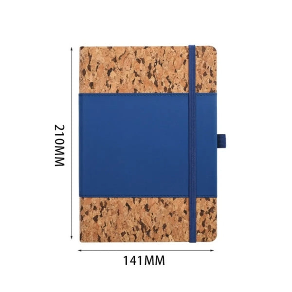 A5 Lined Cork Journal Notebook with Pen Loop