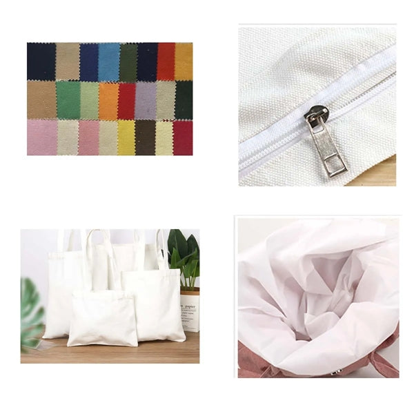 Canvas Natural Color Economy Convention Tote Bags w/ Handles