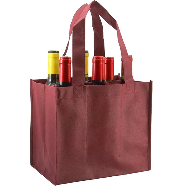 Non Woven 6 Bottle Wine Tote