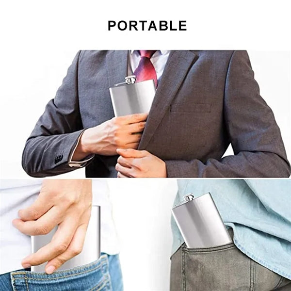 8 Oz Stainless Steel Hip Flask