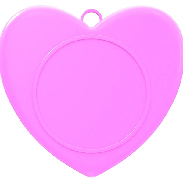 3" Express Vibraprint Heart Shaped Insert Medal