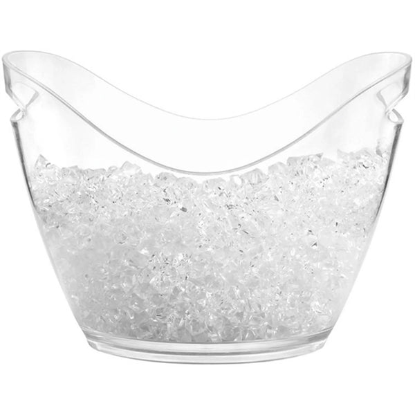 20PCS 8Liter Clear Acrylic Ice Bucket With Easy Carry Handle