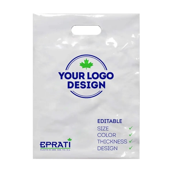 Plastic Bag with Fold-Over Die-Cut Handles