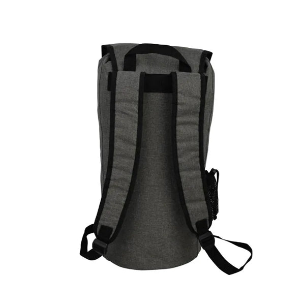 Gray Waterproof Sport Bag with Outer Zipper