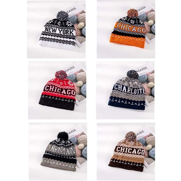 Winter Beanie Hat With Pompom