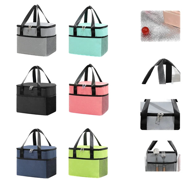 Zipped 600D Oxford Cooler Tote w/ Custom Imprint