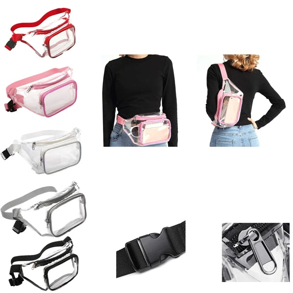 Clear Zipper PVC Fanny Pack w/ Custom Imprint