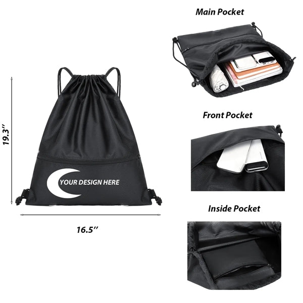 Waterproof Oxford Sports Drawstring Backpack