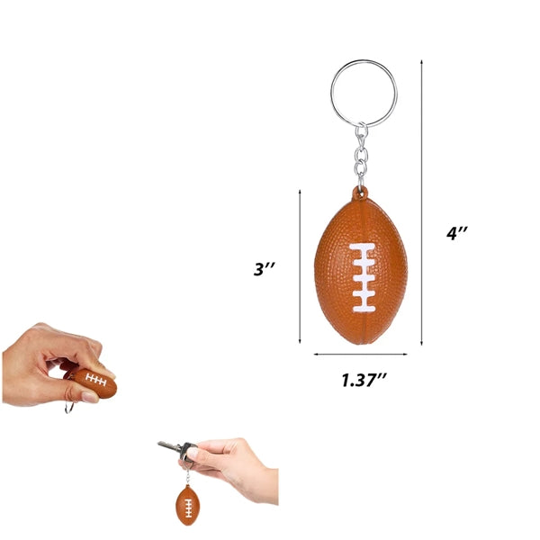 Mini Stress Football Key Chain w/ Custom Imprint