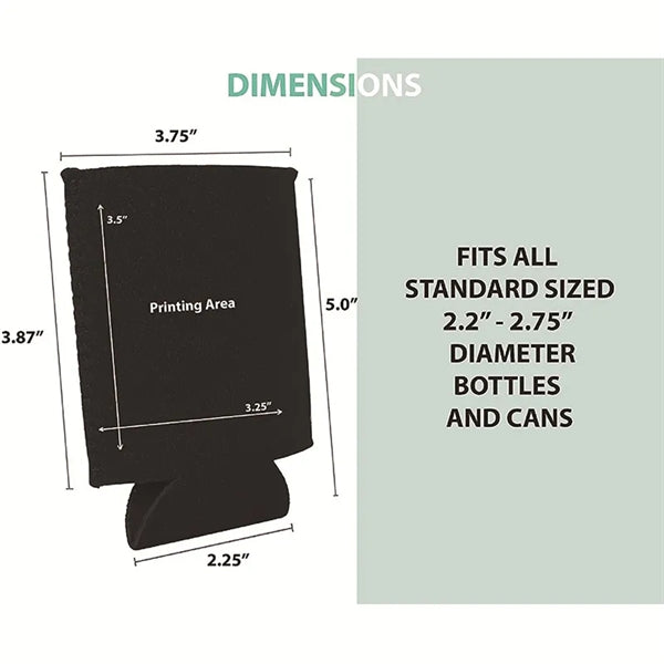 Collapsible Neoprene Beer Can Coolers Screen Printed