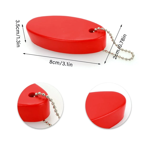 Oval Shaped Foam Floating Key Ring