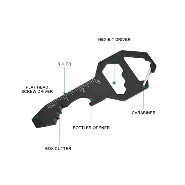 Multifunctional Bottle Opener Keychain