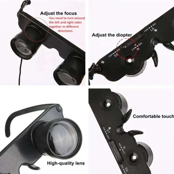 Head-Mounted Hand-Free Binoculars Fishing Glasses Magnifying