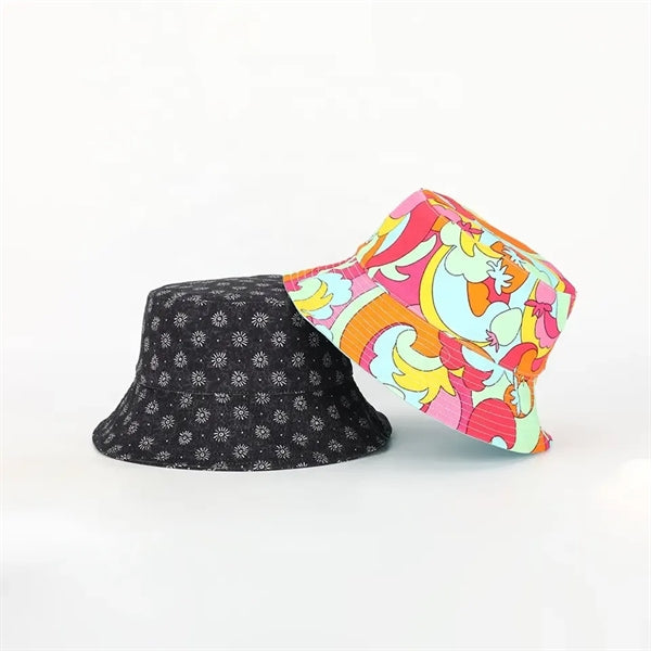 Reversible Bucket Hats w/ Dye-Sub on Both Sides fishing cap