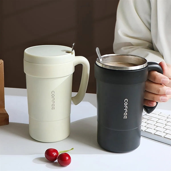 Large Capacity Travel Coffee Mug With Handle