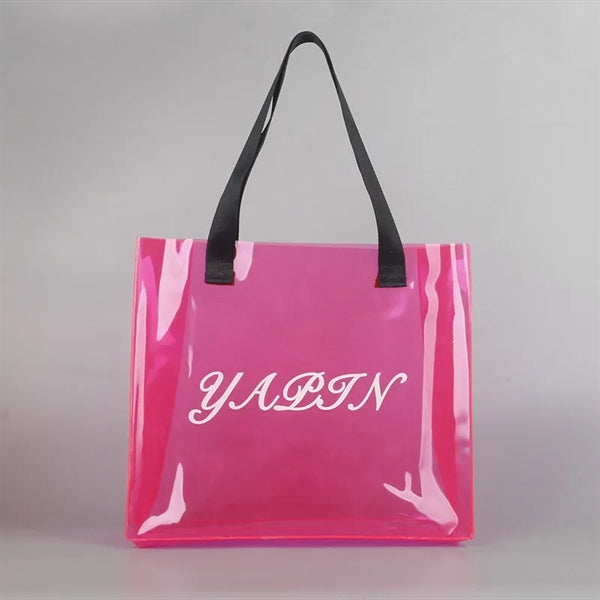 Large Capacity PVC Beach Bags with Woven Tote