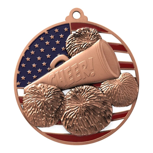 2 3/4" Cheer Patriotic Medal