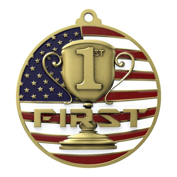2 3/4" 1st Place Patriotic Medal