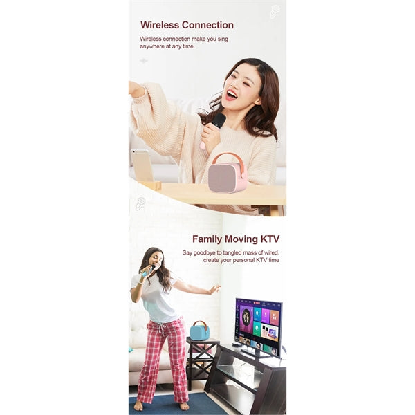 Portable Wireless Karaoke Bluetooth Speaker with Microphones