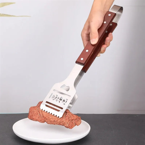 Stainless Steel Non-Slip Barbecue Clamp with Bottle Opener