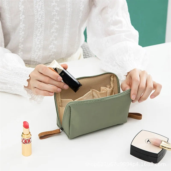 Leather Makeup Bag Cosmetic Organizer