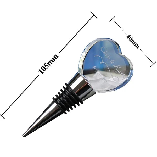 Crystal Heart Wine Stopper