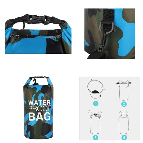 Carthy Large Camo Waterproof Dry Traveler's Bag
