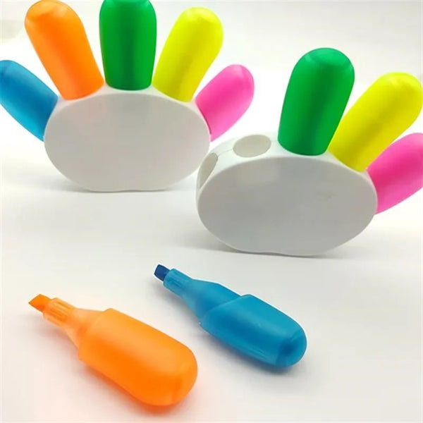 Hand Shaped Highlighter Pen 5 colors