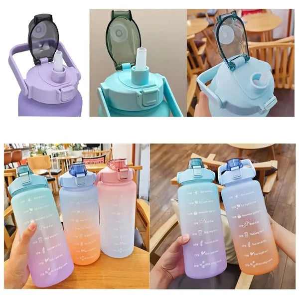 67oz Plastic Motivational Water Bottle with Time Marker