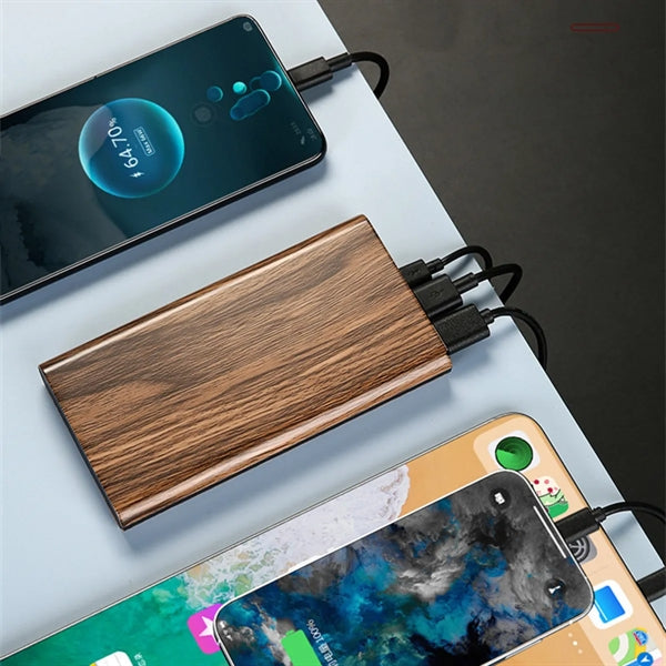 Wood Grain Wireless Charger Power Bank