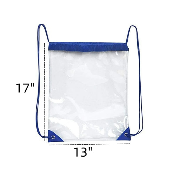 Clear PVC Drawstring Cinch Sack Backpack