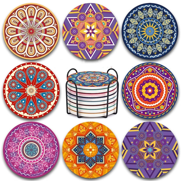 Full Color Imprint Square Round Ceramic Coaster