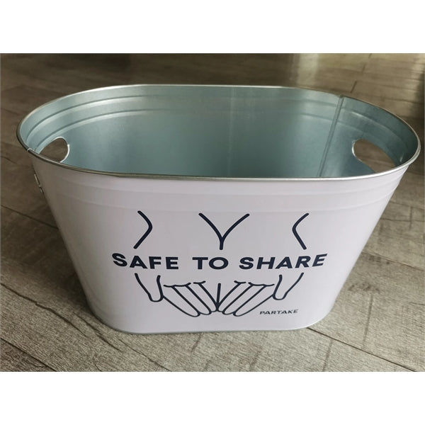 2.6gal Galvanized Metal Cooling Drink Ice Bucket Tub