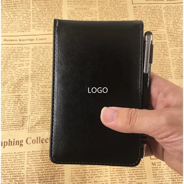 A7 Leather Pocket Notepad With Pen
