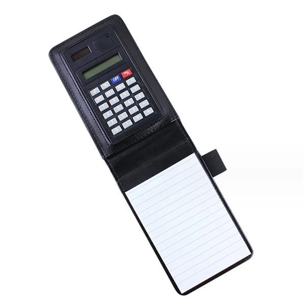 A7 Leather Notepad With Pen and Calculator