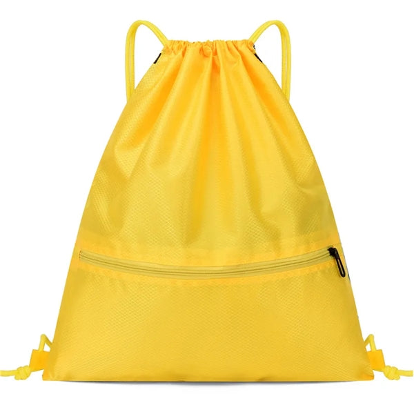 Drawstring Easy Backpack With Pockets