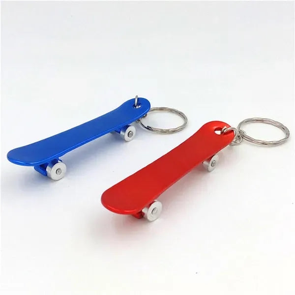 Skateboard Shape Bottle Opener Keychains