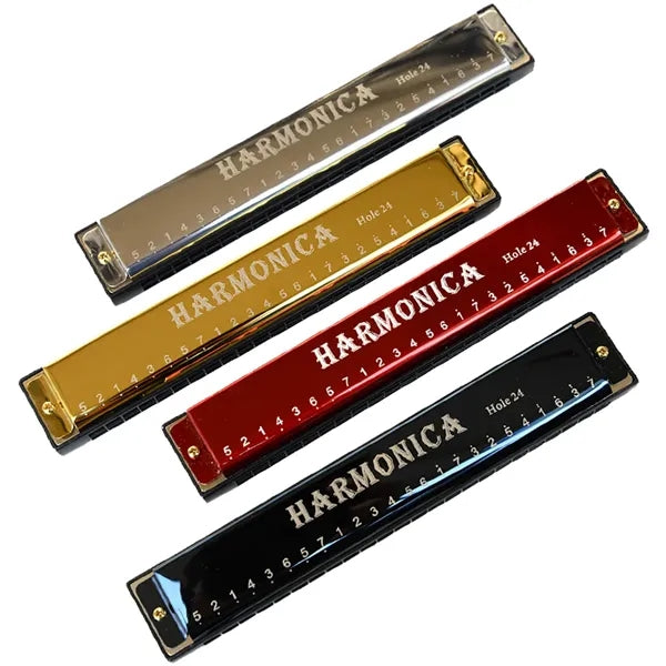 Polyphonic C Key Harmonica 24 Holes