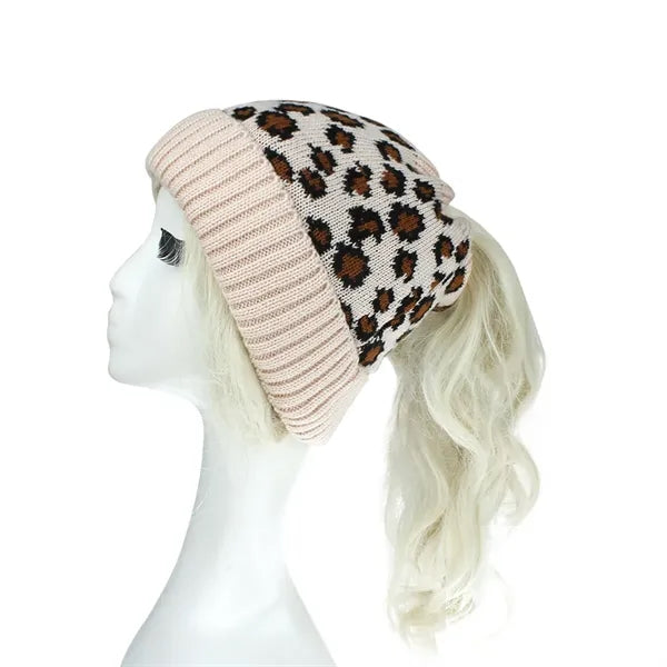 Womens Beanie Ponytail Hat