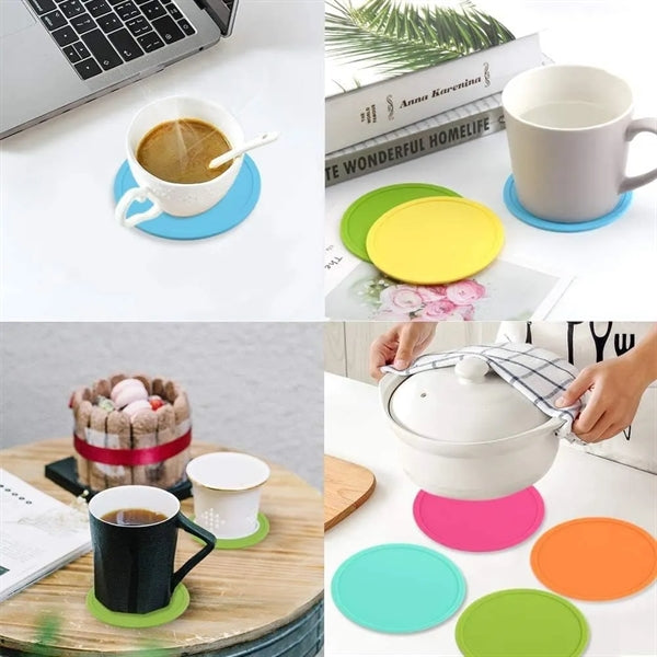 Anti-Slip Soft Silicone Drink Coasters