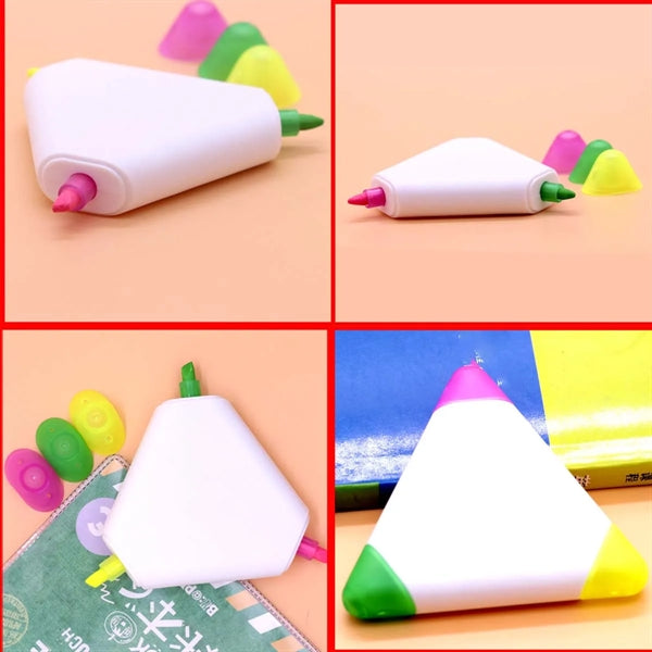 The Triple-Header 3-color Plastic Highlighters