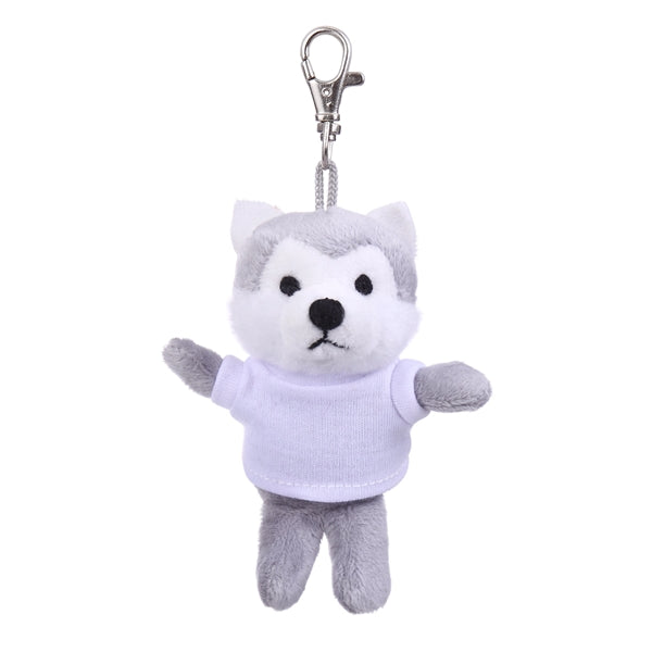 Soft Plush Wolf Keychain with Tee
