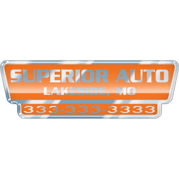 Trapezoid w/ Rectangle Domed Auto Ad