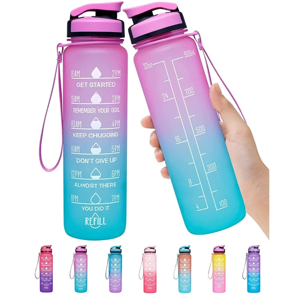 32oz Water Bottle with Time Marker