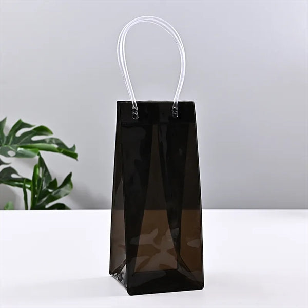 Wine plastic clear tote bag