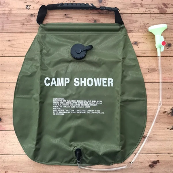20L Solar Heated Camping Shower Bag