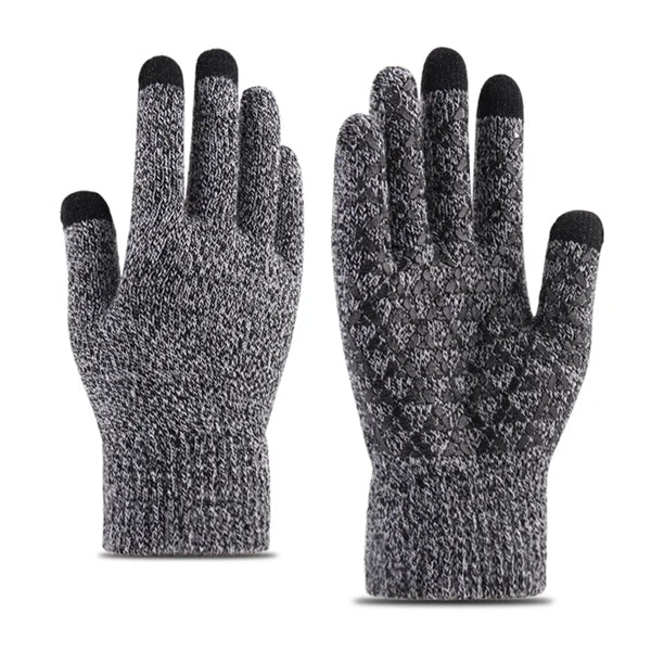 Unisex Winter Warm Knit Touchscreen Gloves