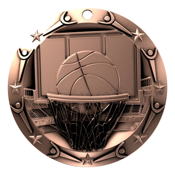 3'' World Class Basketball Medal