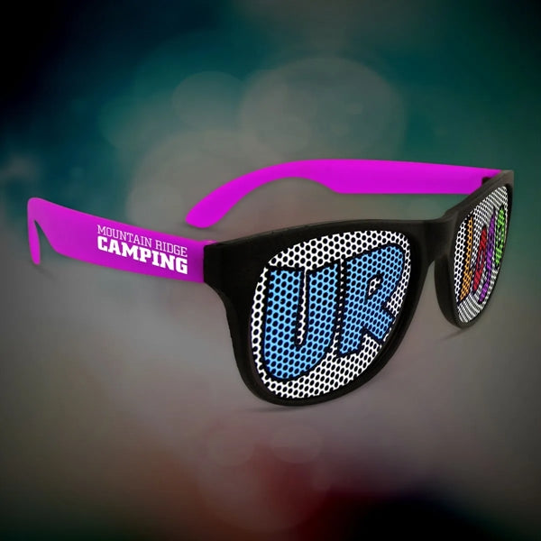 Neon Billboard Sunglasses Printed Lenses, Imprinted