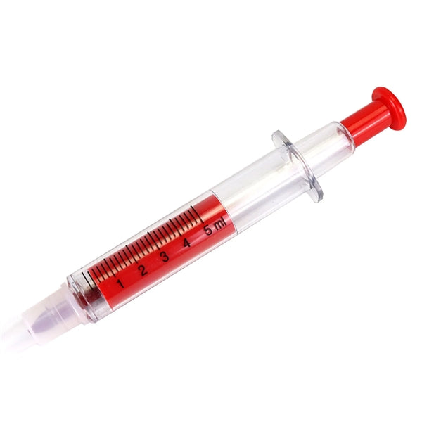Two Ends Syringe Highlighter with Ballpoint Pen